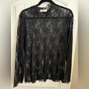 Elegant Black Lace Top